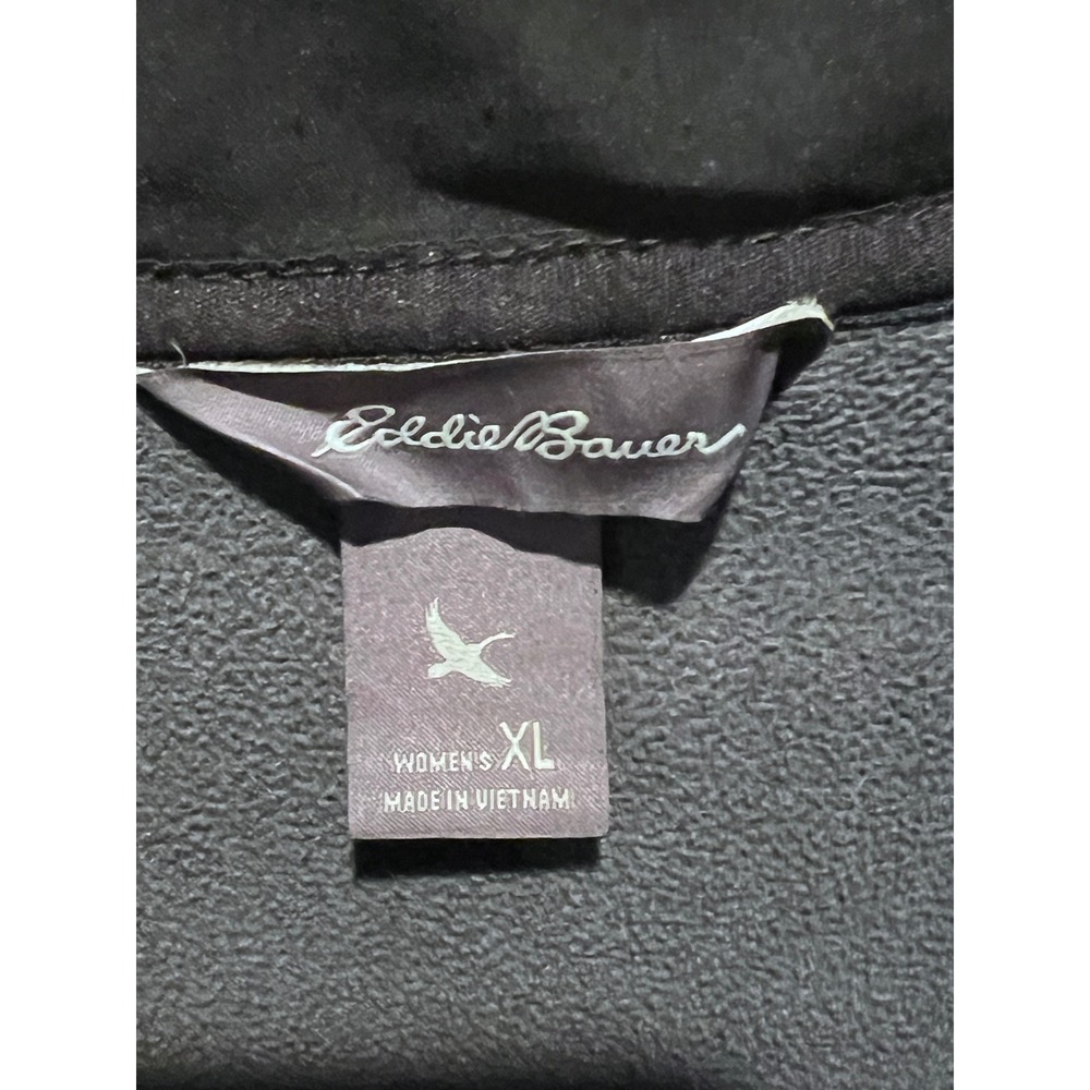 Eddie Bauer Womens Black Softshell Jacket Full Zip Water Resistant Size XL - Picture 3 of 13